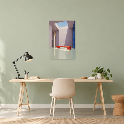 Affiche architecture patio et lanterneau dans un bureau - Art Virtuoso