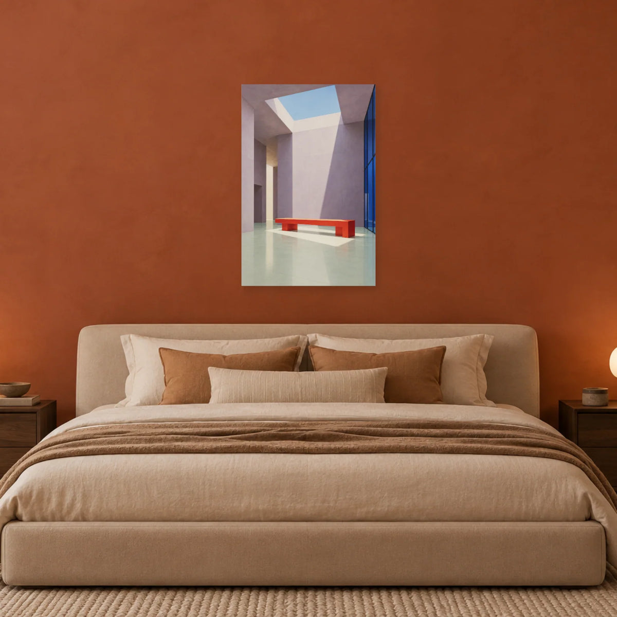 Affiche architecture patio et lanterneau dans une chambre - Art Virtuoso