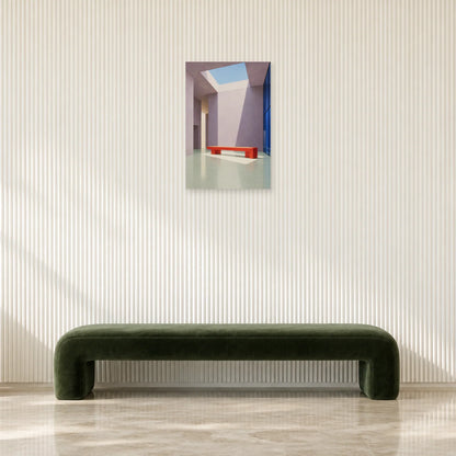 Affiche architecture patio et lanterneau dans une entrée ou un couloir - Art Virtuoso