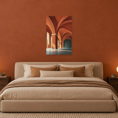 Affiche architecture voûtes de brique dans une chambre - Art Virtuoso
