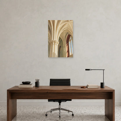 Affiche architecture voûtes nervurées dans un bureau - Art Virtuoso