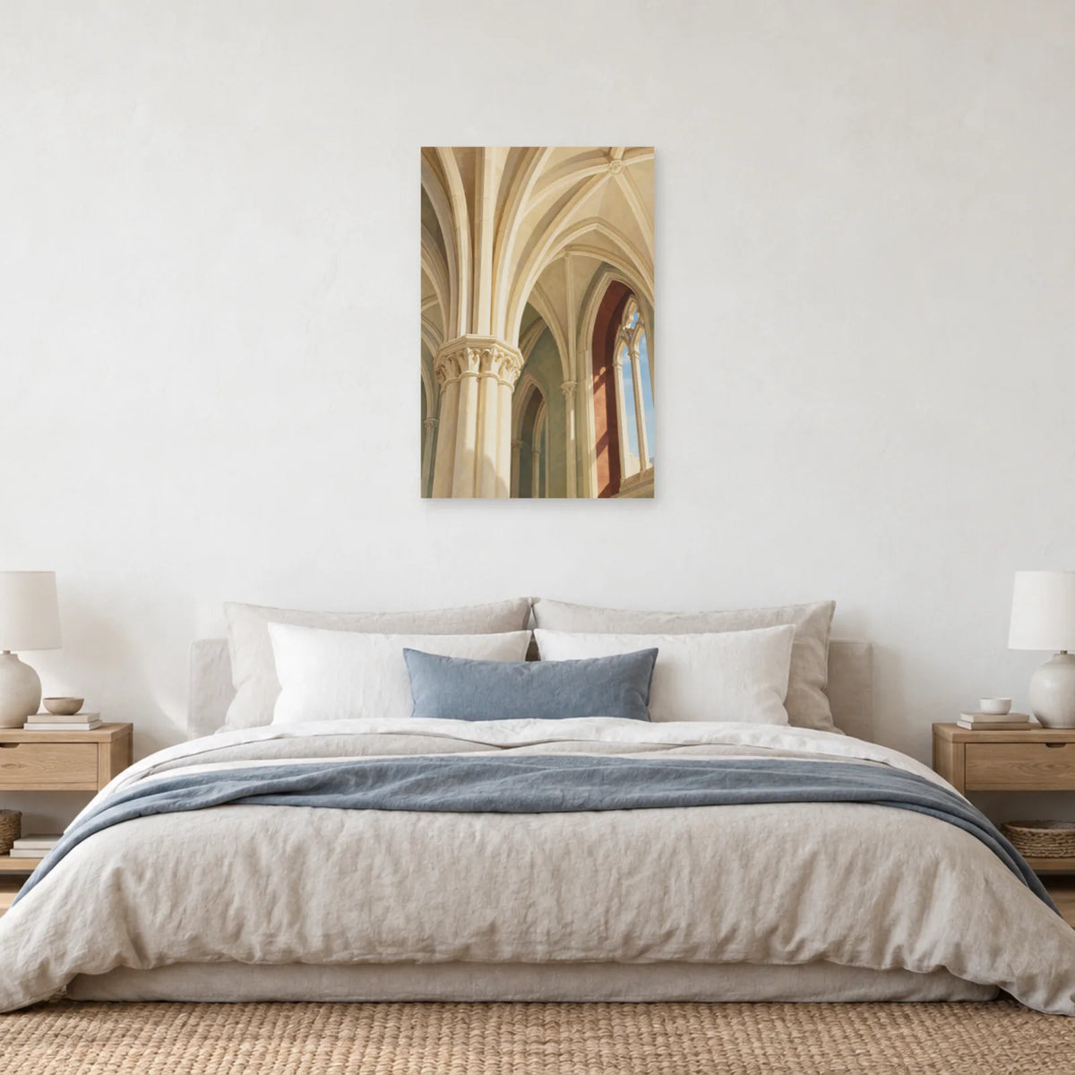 Affiche architecture voûtes nervurées dans une chambre - Art Virtuoso