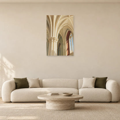 Affiche architecture voûtes nervurées dans un salon - Art Virtuoso