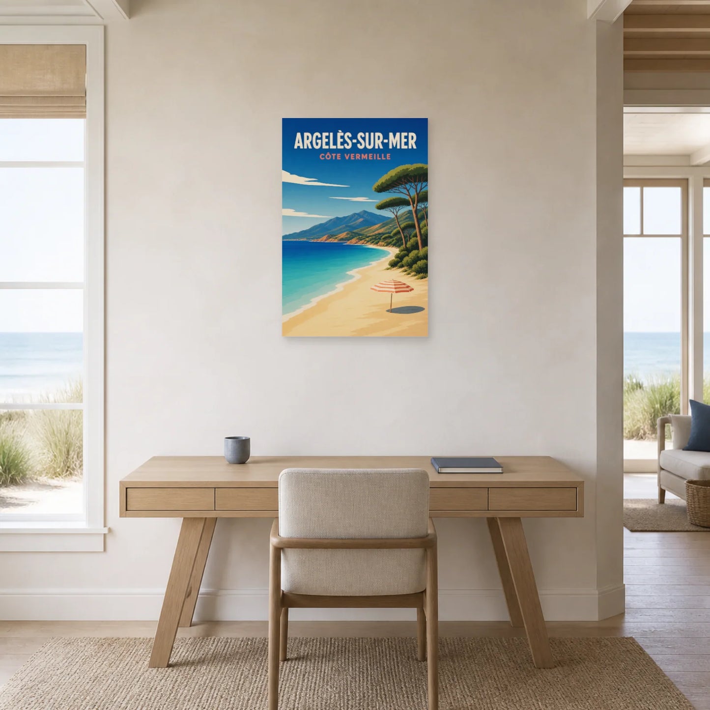 Affiche Argelès-sur-Mer – Côte Vermeille dans un bureau - Art Virtuoso
