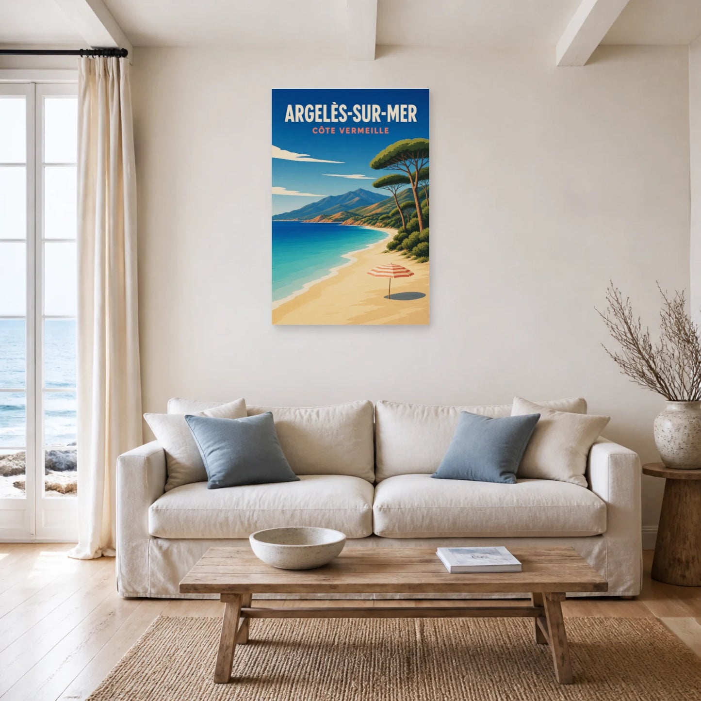 Affiche Argelès-sur-Mer – Côte Vermeille dans un salon - Art Virtuoso