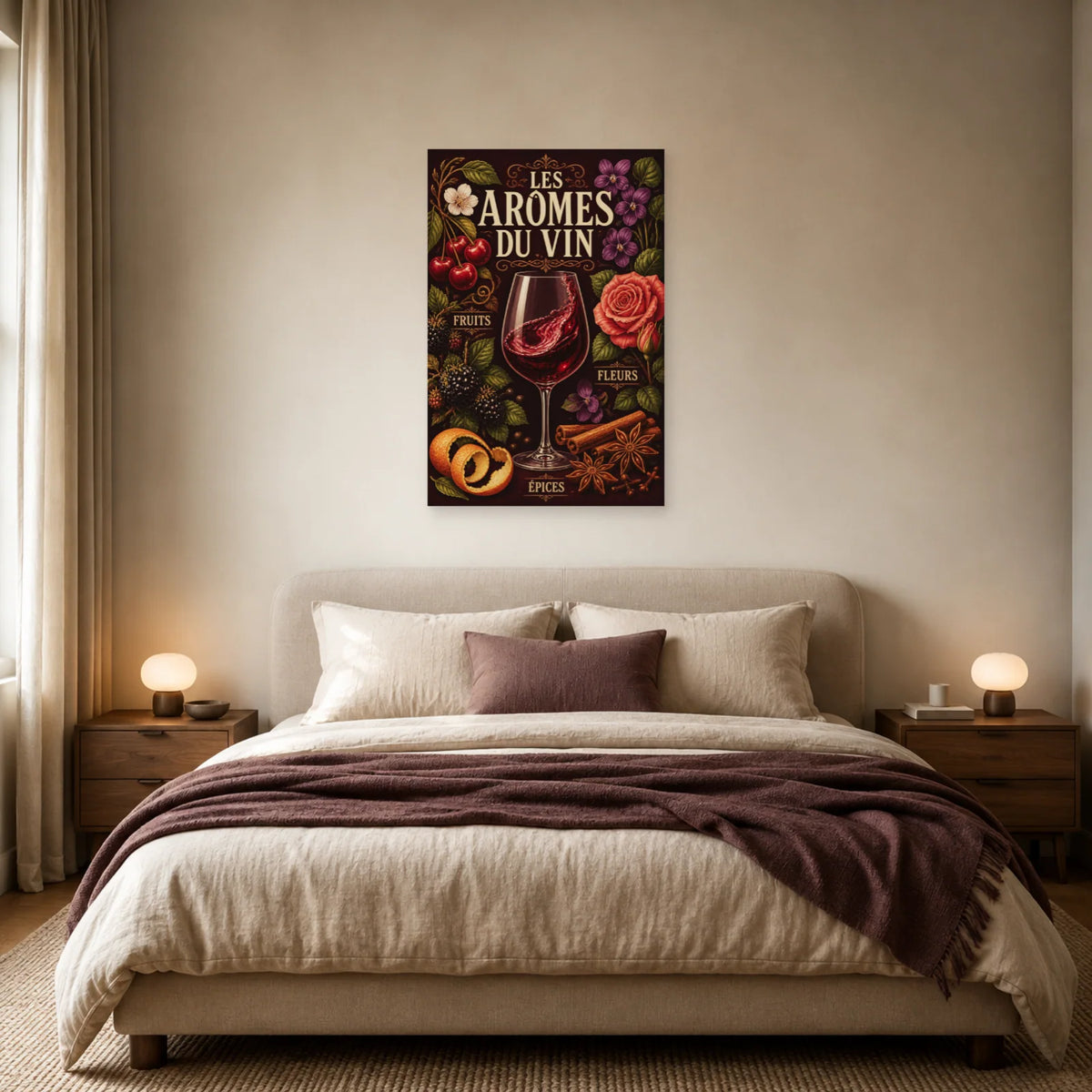 Affiche Les arômes du vin dans une chambre - Art Virtuoso