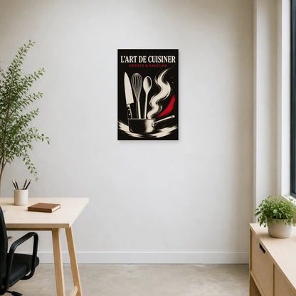 Affiche L’Art de Cuisiner – Gestes & Saveurs dans un bureau - Art Virtuoso