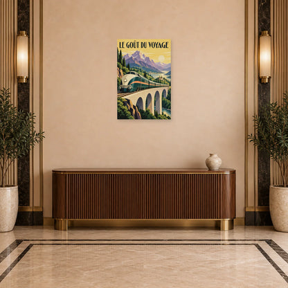 Affiche Art déco - Train et goût du voyage dans une entrée ou un couloir - Art Virtuoso