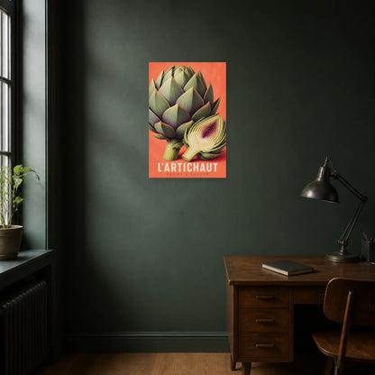 Affiche L’Artichaut – Forme & Saveur dans un bureau - Art Virtuoso