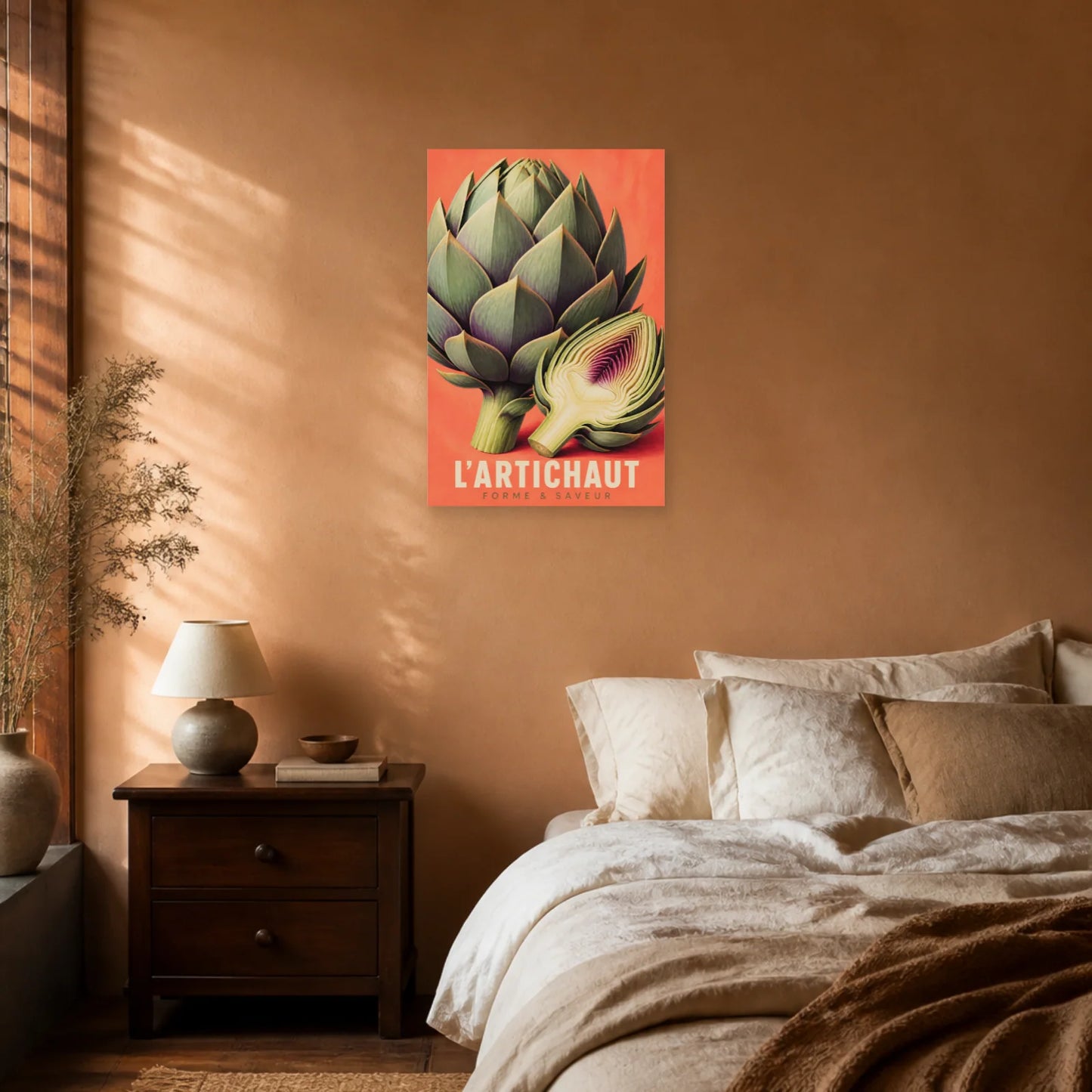 Affiche L’Artichaut – Forme & Saveur dans une chambre - Art Virtuoso