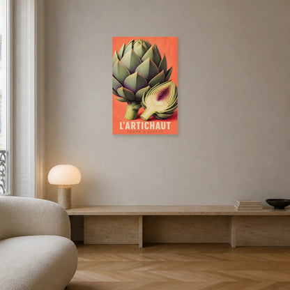 Affiche L’Artichaut – Forme & Saveur dans un salon - Art Virtuoso