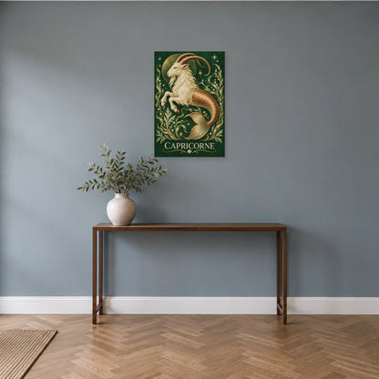 Affiche Astrologique Capricorne - Ornement céleste dans une entrée ou un couloir - Art Virtuoso