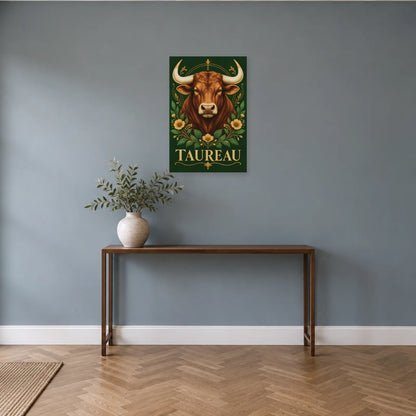 Affiche Astrologique Taureau - Ornement céleste dans une entrée ou un couloir - Art Virtuoso
