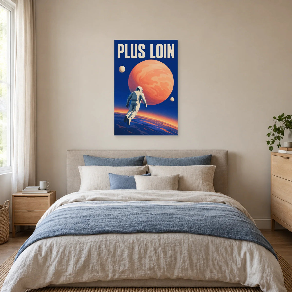 Affiche Astronaute – Plus loin dans une chambre - Art Virtuoso