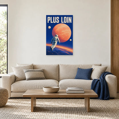 Affiche Astronaute – Plus loin dans un salon - Art Virtuoso
