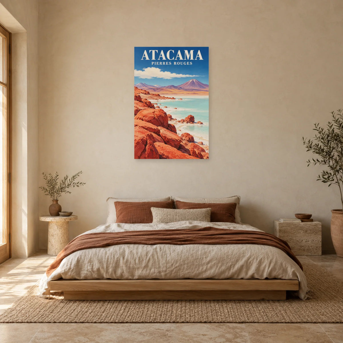 Affiche Atacama – Pierres rouges et lagune dans une chambre - Art Virtuoso