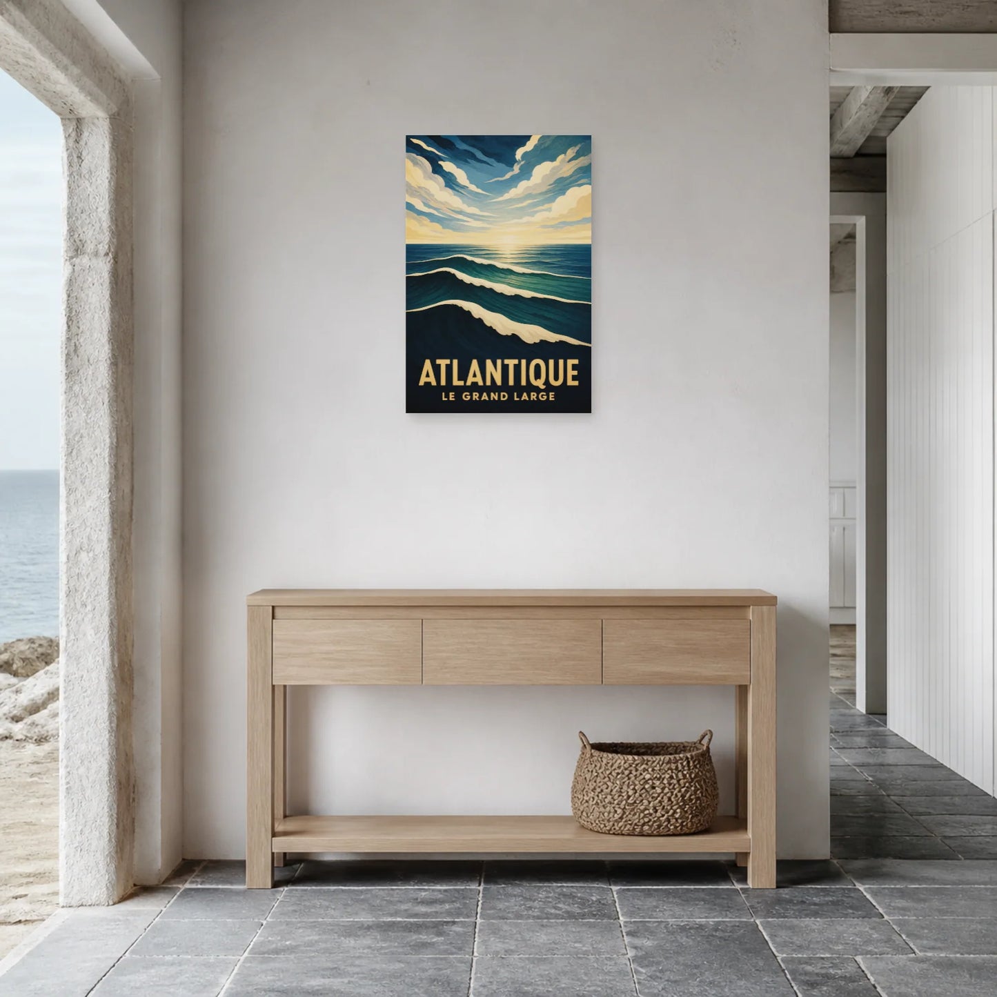 Affiche Atlantique – Le Grand Large dans une entrée ou un couloir - Art Virtuoso