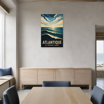 Affiche Atlantique – Le Grand Large dans une salle à manger - Art Virtuoso