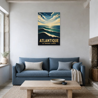 Affiche Atlantique – Le Grand Large dans un salon - Art Virtuoso