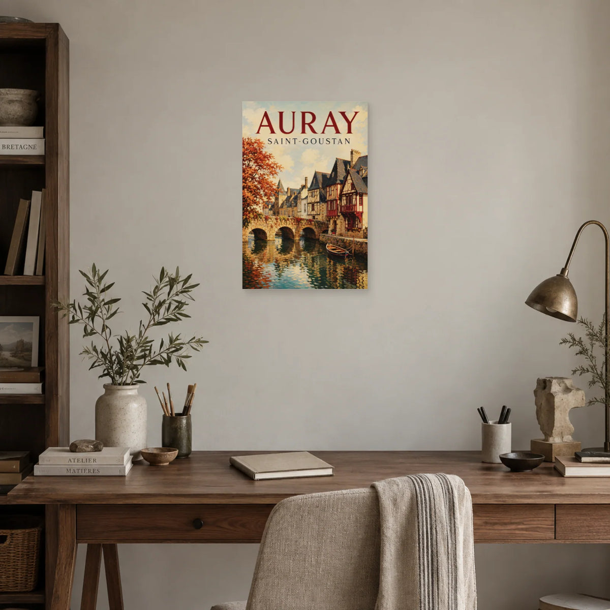 Affiche Auray - Port de Saint-Goustan dans un bureau - Art Virtuoso