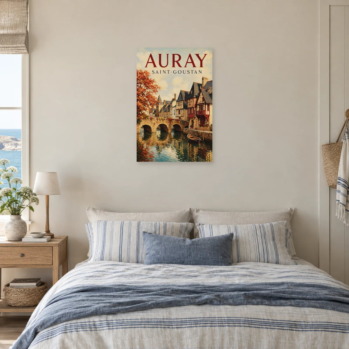 Affiche Auray - Port de Saint-Goustan dans une chambre - Art Virtuoso