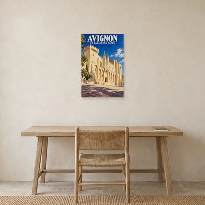Affiche Avignon Palais des Papes dans un bureau - Art Virtuoso