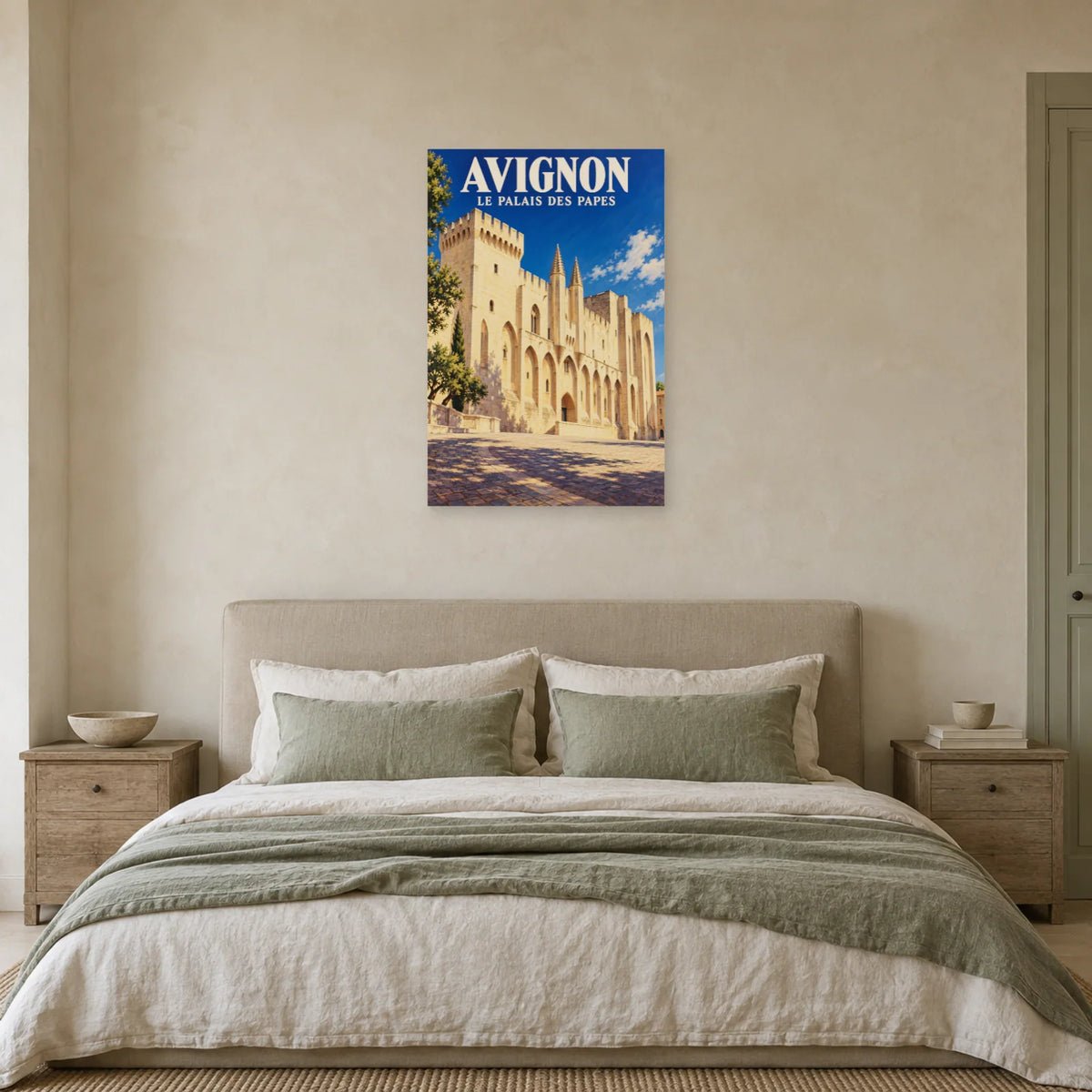 Affiche Avignon Palais des Papes dans une chambre - Art Virtuoso