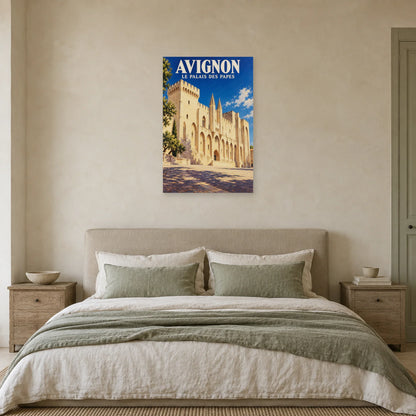 Affiche Avignon Palais des Papes dans une chambre - Art Virtuoso