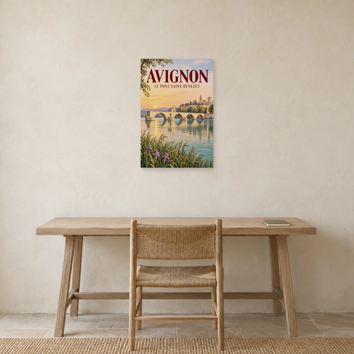Affiche Avignon Pont Saint-Bénézet dans un bureau - Art Virtuoso
