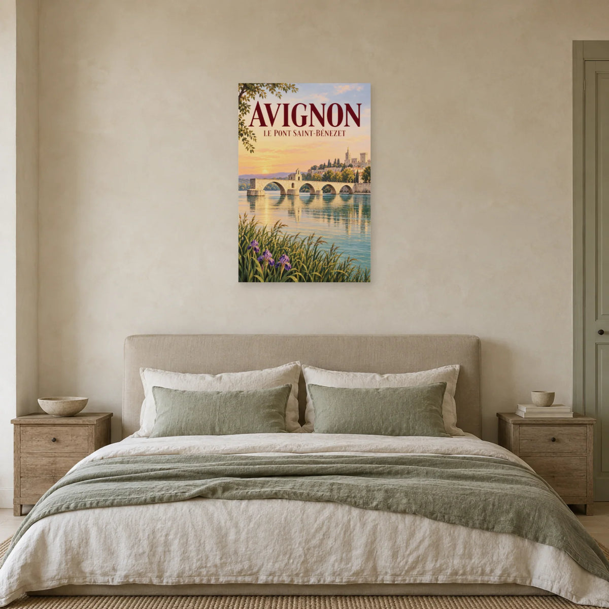 Affiche Avignon Pont Saint-Bénézet dans une chambre - Art Virtuoso