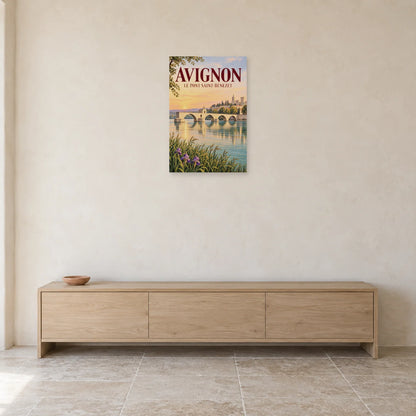 Affiche Avignon Pont Saint-Bénézet dans une entrée ou un couloir - Art Virtuoso