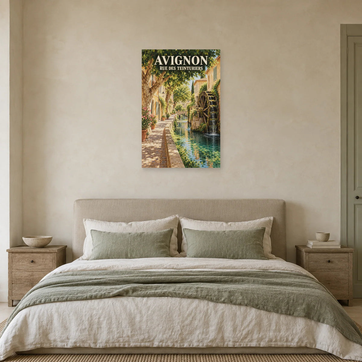 Affiche Avignon Rue des Teinturiers dans une chambre - Art Virtuoso