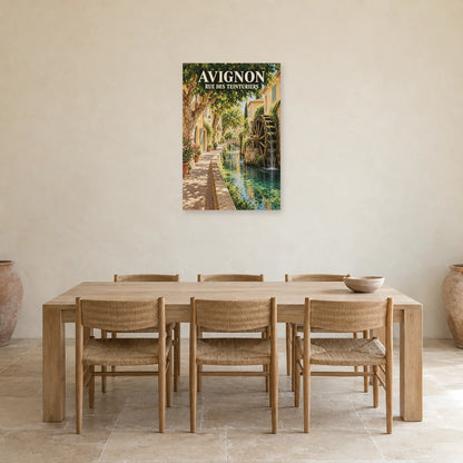 Affiche Avignon Rue des Teinturiers dans une salle à manger - Art Virtuoso