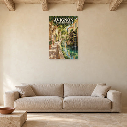 Affiche Avignon Rue des Teinturiers dans un salon - Art Virtuoso
