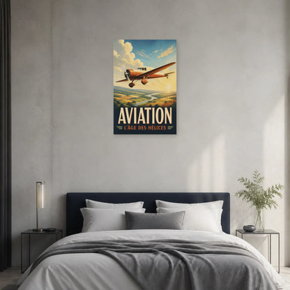 Affiche Aviation vintage – L’âge des hélices dans une chambre - Art Virtuoso