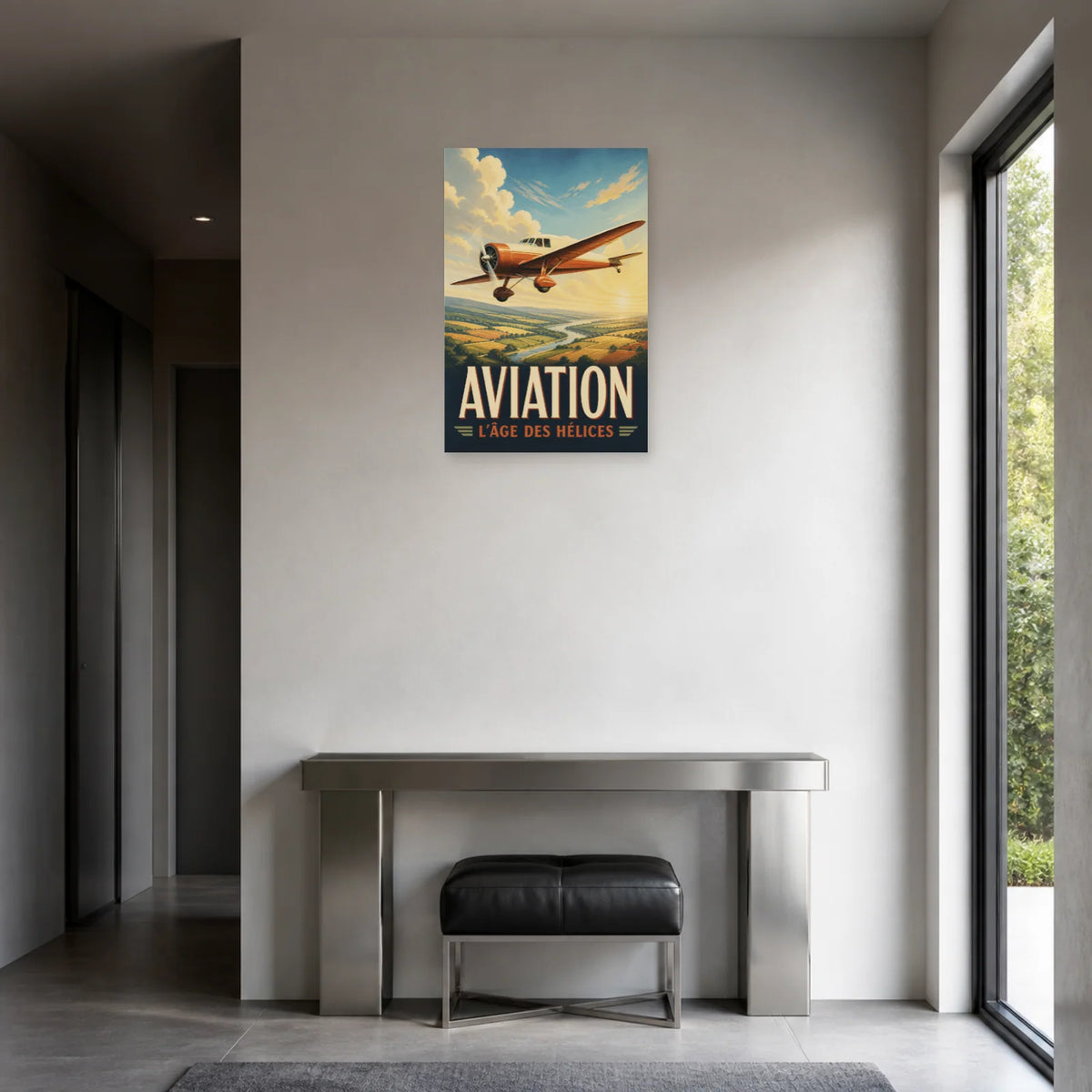 Affiche Aviation vintage – L’âge des hélices dans une entrée ou un couloir - Art Virtuoso