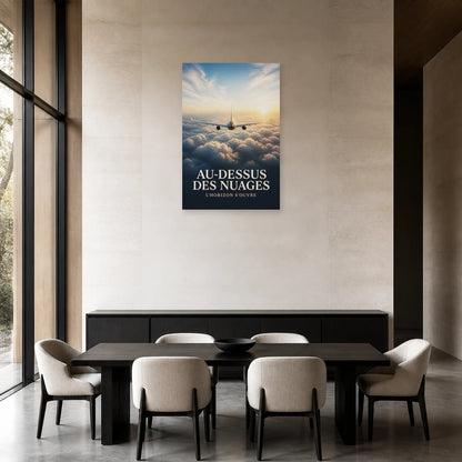 Affiche Avion au-dessus des nuages – L’horizon dans une salle à manger - Art Virtuoso