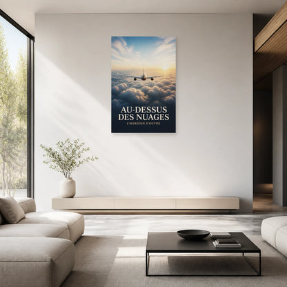 Affiche Avion au-dessus des nuages – L’horizon dans un salon - Art Virtuoso