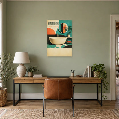 Affiche Bains Modernes – Confort & Fraîcheur dans un bureau - Art Virtuoso