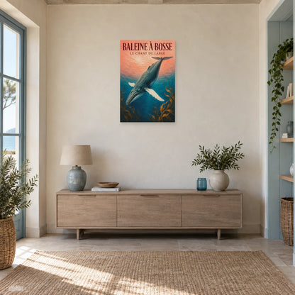 Affiche Baleine à bosse - Le chant du large dans une entrée ou un couloir - Art Virtuoso