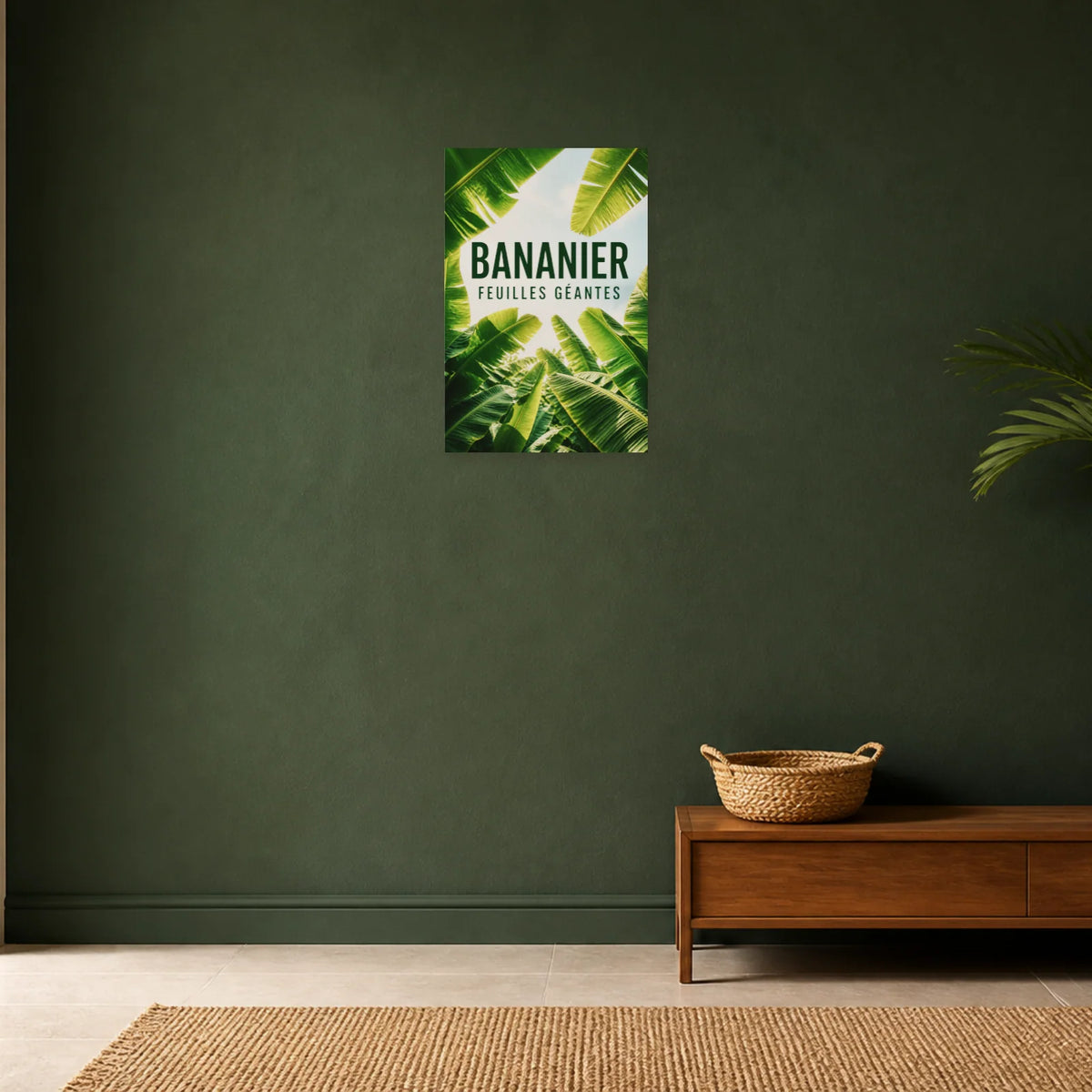 Affiche Bananier – Feuilles géantes dans une entrée ou un couloir - Art Virtuoso