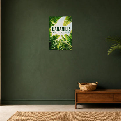 Affiche Bananier – Feuilles géantes dans une entrée ou un couloir - Art Virtuoso