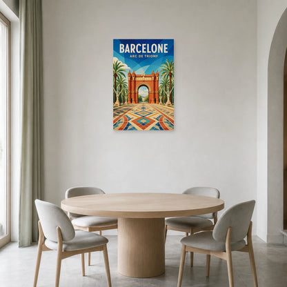 Affiche Barcelone – Arc de Triomf dans une salle à manger - Art Virtuoso