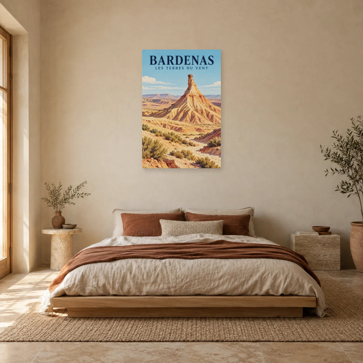 Affiche Bardenas – Castildetierra et les terres du vent dans une chambre - Art Virtuoso