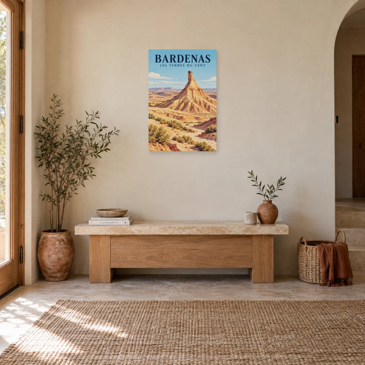 Affiche Bardenas – Castildetierra et les terres du vent dans une entrée ou un couloir - Art Virtuoso
