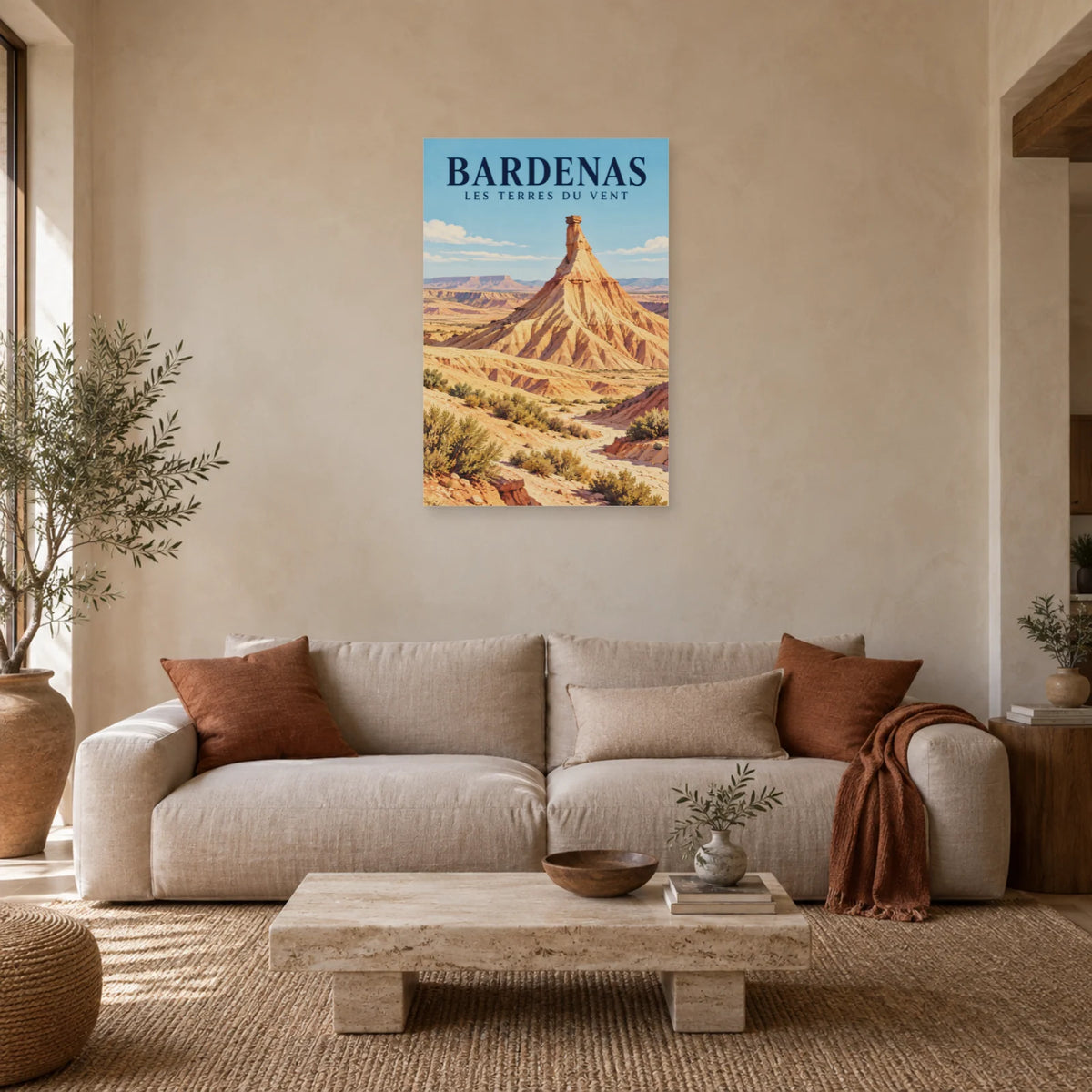 Affiche Bardenas – Castildetierra et les terres du vent dans un salon - Art Virtuoso