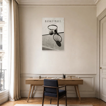 Affiche Basketball – Jeu d’Ombres dans un bureau - Art Virtuoso