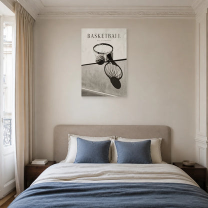 Affiche Basketball – Jeu d’Ombres dans une chambre - Art Virtuoso