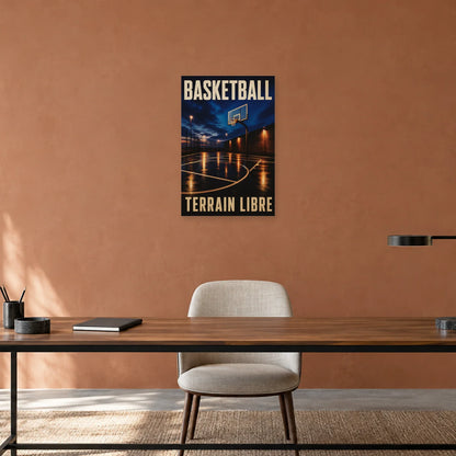 Affiche Basketball – Terrain libre dans un bureau - Art Virtuoso