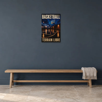 Affiche Basketball – Terrain libre dans une entrée ou un couloir - Art Virtuoso